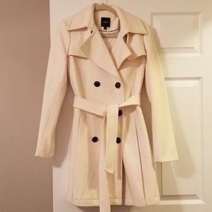 Ivory Double Brested Express Coat